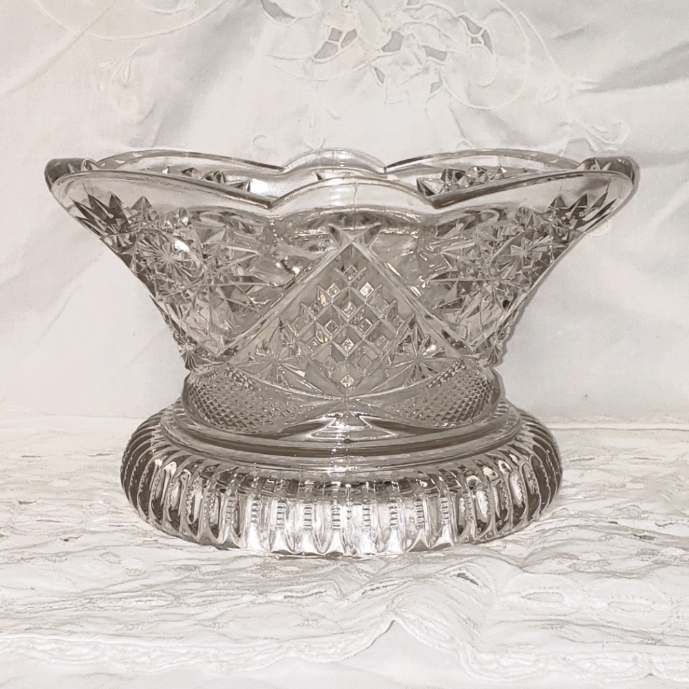 Antique crystal Brilliant bowls